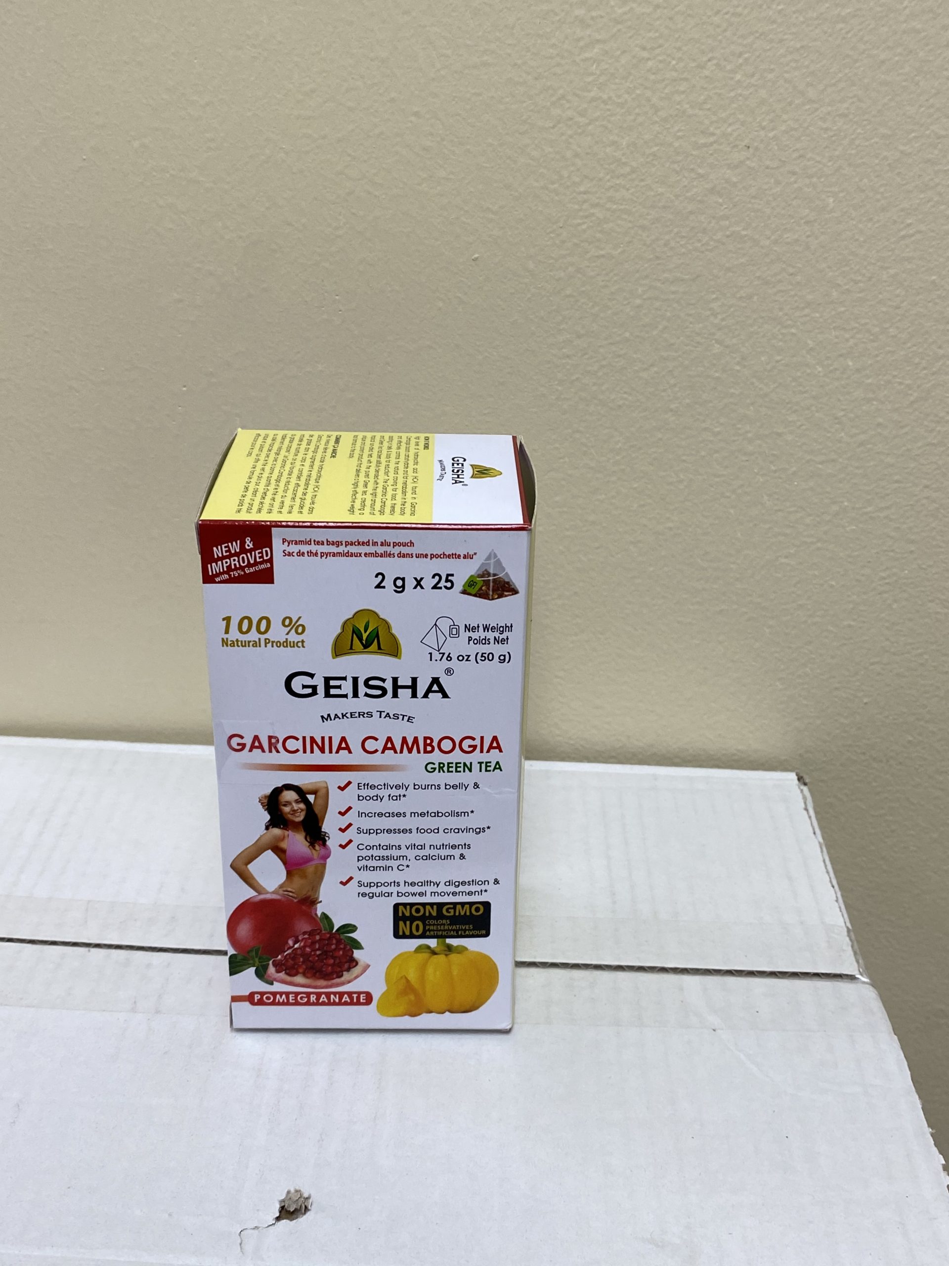 Geisha : Garciana Cambogia Tea With Pomegranate 50g – 2g x 25 Pouches