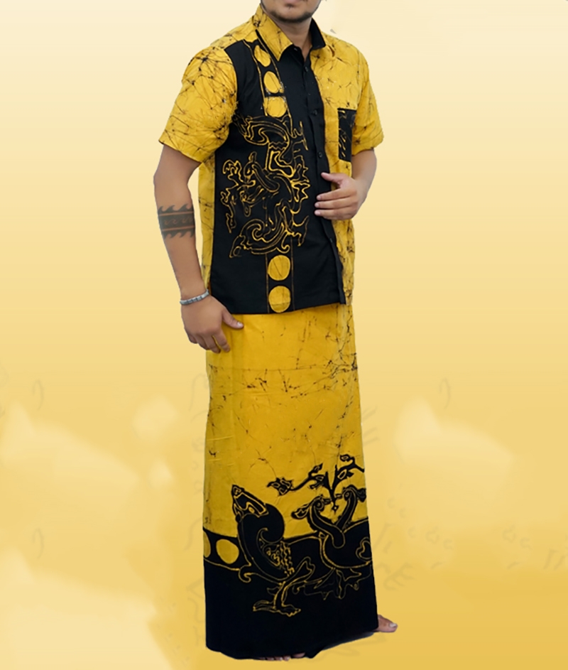Sri Lankan Batik Shirt & Sarong Kit – SS002