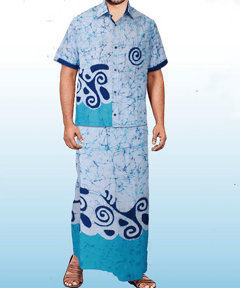 Men’s Bathik Sarong & Shirt Kit  – SS005